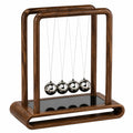 Newtonpendel 28 cm Holz Braun Metallkugeln Schreibtischdekoration