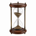 Sanduhr Durchmesser 18 cm Höhe 30 cm Holz Glas Braun Klassisch Zeitmesser Dekoration